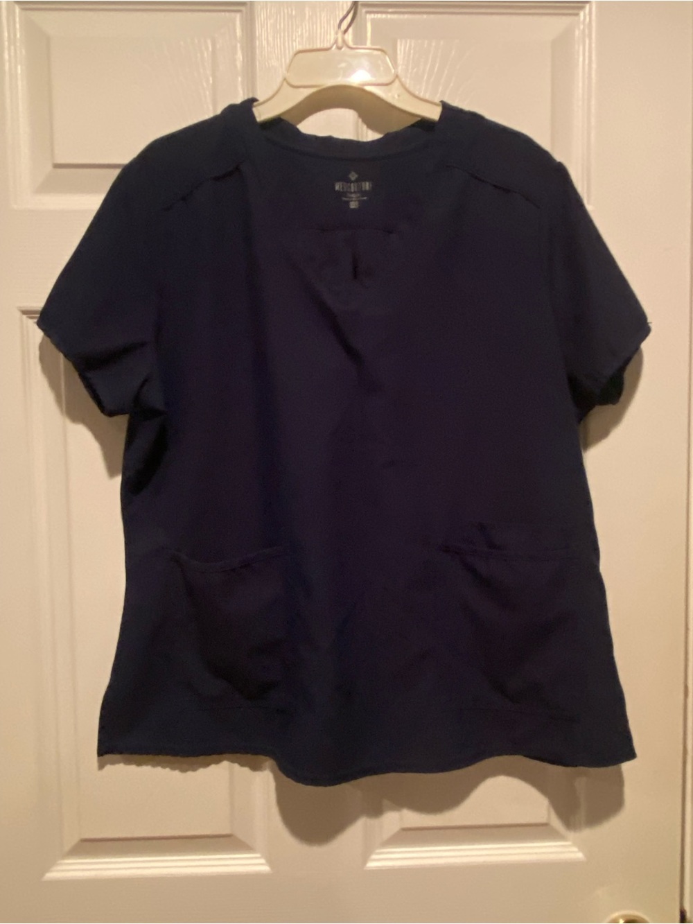 Med Couture Navy Short Sleeve Scrub Top